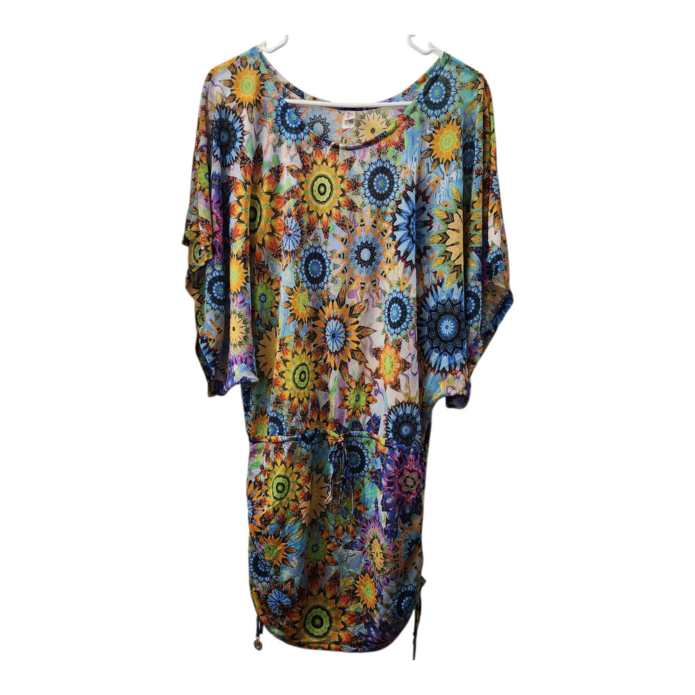 Luli Fama Cabana Mini Cover-Up Dress S Beach Vacation Resortwear Poolside‎